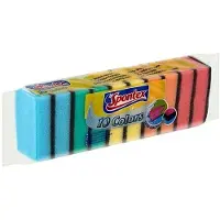 Spontex Schuurspons 6 x 8 x 3 cm Kleurenassortiment 10 Stuks