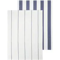 Blomus Theedoek Taulo Stripes White / Mazarine Blue 50 x 70 cm (Set van 2)