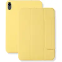 Lunso Geschikt voor iPad 11 inch (2025) A16 - Tri-Fold Bookcase hoes - Geel