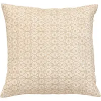 Dutch decor SHIVA - kussenhoes 45x45 cm - bloemmotief - White Swan - wit - met rits - zonder binnenkussen