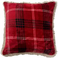 Textino ROB - kussenhoes 45x45 cm - geruit - Biking Red - rood