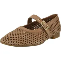 Paul green Ballerina met riempjes karamel