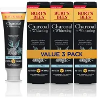 Burt´s Bees Burt’s Bees Natuurlijke Whitening Tandpasta Charcoal met Fluoride – Mountain Mint – 133g (3-Pack)