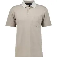 Ragman Softknit Regular Fit Polo shirt Korte mouw lichtbruin