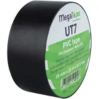 SHOWGEAR MegaTape UT7 PVC tape 38 mm x 33 m, zwart