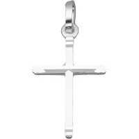 Silver Lining Classics&More hanger - kruisje - zilver - 19 x 12 mm - bewerkt - massief