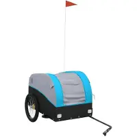 Syfax Fietstrailer 45 kg ijzer zwart en blauw