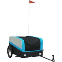 Syfax Fietstrailer 45 kg ijzer zwart en blauw