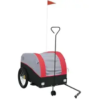 Syfax Fietstrailer 45 kg ijzer zwart en rood