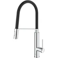GROHE Keukenmengkraan, Concetto 31491000, professionele uitloop, 360° draaibare uitloop, temperatuurbegrenzer, debietbegrenzer, StarLight chroom