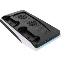 FIXED - Multifunctioneel Station voor PS5 - koelingspad en oplader - zwart en wit