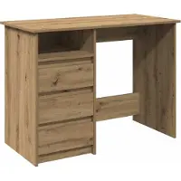 Syfax Bureau 102x50x75 cm bewerkt hout artisanaal eikenkleurig