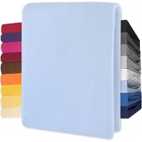 Lucina Hoeslaken Jersey Katoen Stretch 30cm Hoge Hoek - aqua 90x200cm - 100x200cm