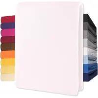 Lucina Hoeslaken Jersey Katoen Stretch 30cm Hoge Hoek - wit 140x200cm - 160x200cm