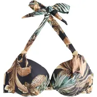 Next Bikinitop crème / bruin / pastelgroen / zwart