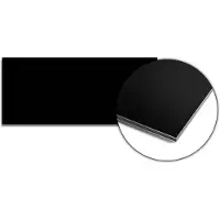 KitchenArt - Pure Black Spatscherm - 70x30 cm - Spatscherm Achterwand Keuken - Spatwand Keuken
