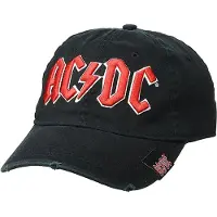 ACDC AC/DC Baseballcap met logo voor volwassenen (Zwart/Rood)