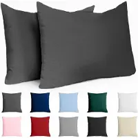 OEM Kussensloop 40 x 80 cm Renforcé Katoen (set van 2) - Antraciet - Dichtgeweven met 57 draden/cm² - Kussensloop 40 x 80 cm - Oeko Tex Gecertificeerd -