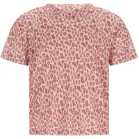Like Flo T-shirt met panterprint roze Meisjes Polyester Ronde hals Dierenprint - maat 134/140