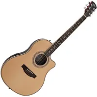 Gear4Music Roundback Electro Acoustic Guitar by Natural