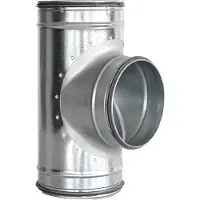 R-Vent Spiraliet T-stuk 90º verzinkt 125mm