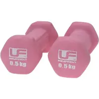 Ufe Urban Fitness Hex Dumbbells - Neopreen Bedekt (Paar) Roze - 0,5kg