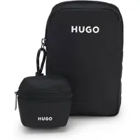 HUGO schoudertas met logodetail en mini etui