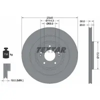 Textar Remschijf PRO 92349403, 1 stuk
