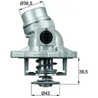 MAHLE ORIGINAL Thermostaat, koelvloeistof TM 12 105