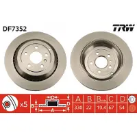 TRW Remschijf DF7352