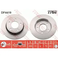 TRW DF4419 Remschijf
