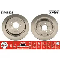 TRW DF4342S Remschijf