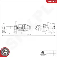 ESEN SKV 40SKV190 Aandrijfas