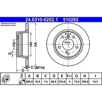 Ate Remschijf Power Disc 24.0310-0202.1, 1 Stuk