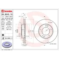Brembo Remschijf 9954511 voorkant, geventileerd, sterk gecarboniseerd, 1 Stuk