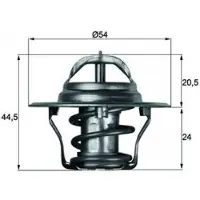 MAHLE ORIGINAL TX 4 75D Thermostaat, koelvloeistof
