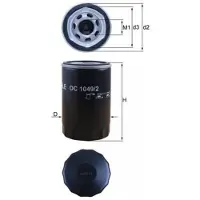MAHLE ORIGINAL OC 1049/2 Oliefilter