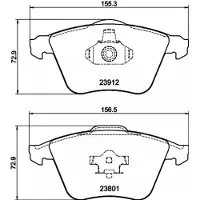 Hella 8DB 355 012-281 Remblokken