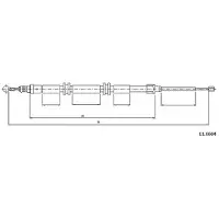 METZGER Kabel, parkeerrem 11.6684
