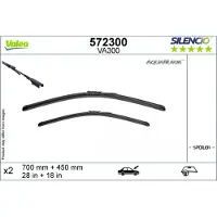 Valeo Ruitenwisserbladen, 700/450 mm, SILENCIO AQUABLADE, Tesla Model X, 09.15-, set