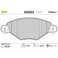 Valeo 302022 Remblokken