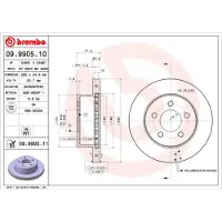 Brembo 09.9905.11 Remschijf