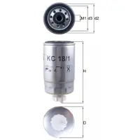 MAHLE ORIGINAL KC 18/1 Brandstoffilter