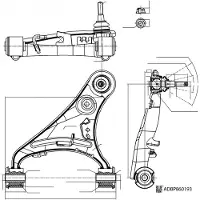 Blue Print Draagarm, wielophanging ADBP860193