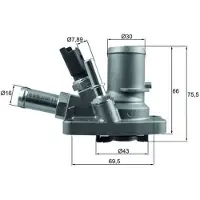 MAHLE ORIGINAL TI 258 80 Thermostaat, koelvloeistof