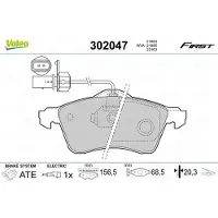 Valeo 302047 Remblokken