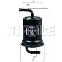 MAHLE ORIGINAL KL 512 Brandstoffilter