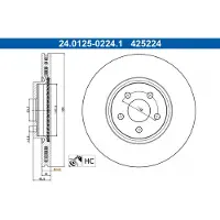 Ate 24.0125-0224.1 Remschijf