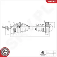 ESEN SKV 40SKV099 Aandrijfas