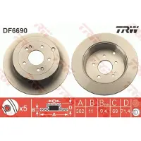 TRW DF6690 Remschijf